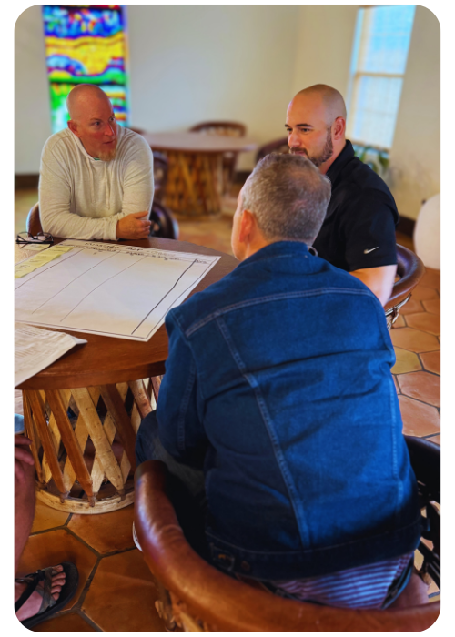Church leaders working through the Leadership Pipeline framework in a workshop setting
